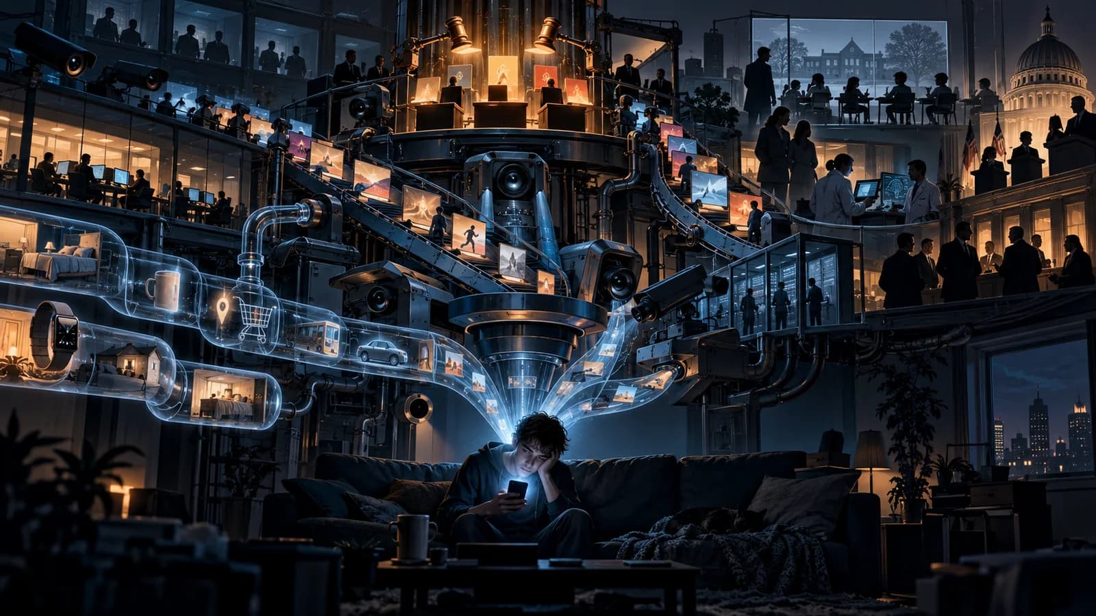 Editorial illustration for The Attention Economy Is an Institutional Problem, Not a Personal Failure